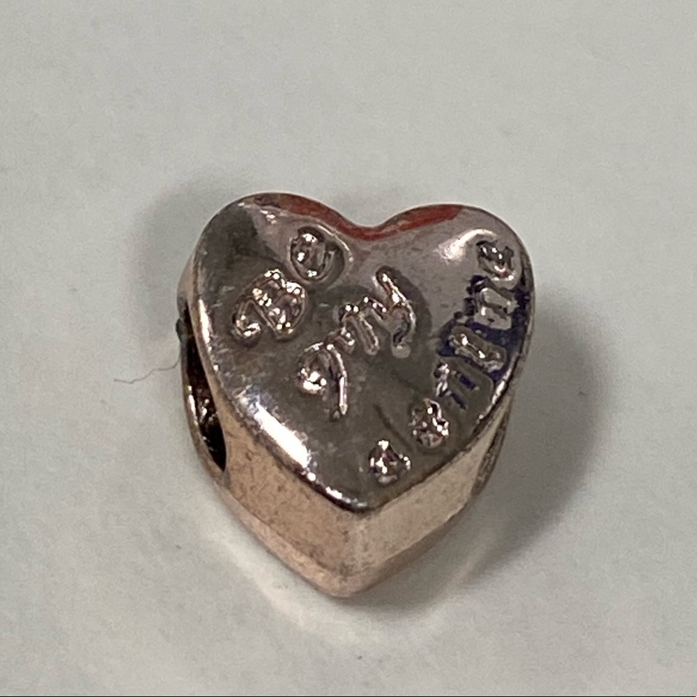 Rose Gold Be My Valentine Heart Charm 4 Pandora necklace bracelet love